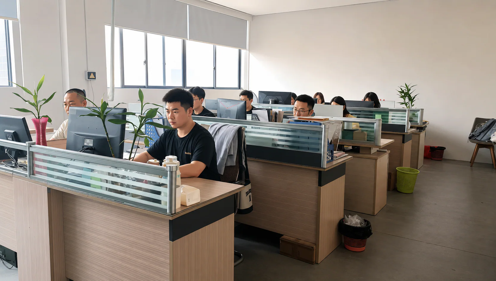 CIVI Lighting team at work in the office