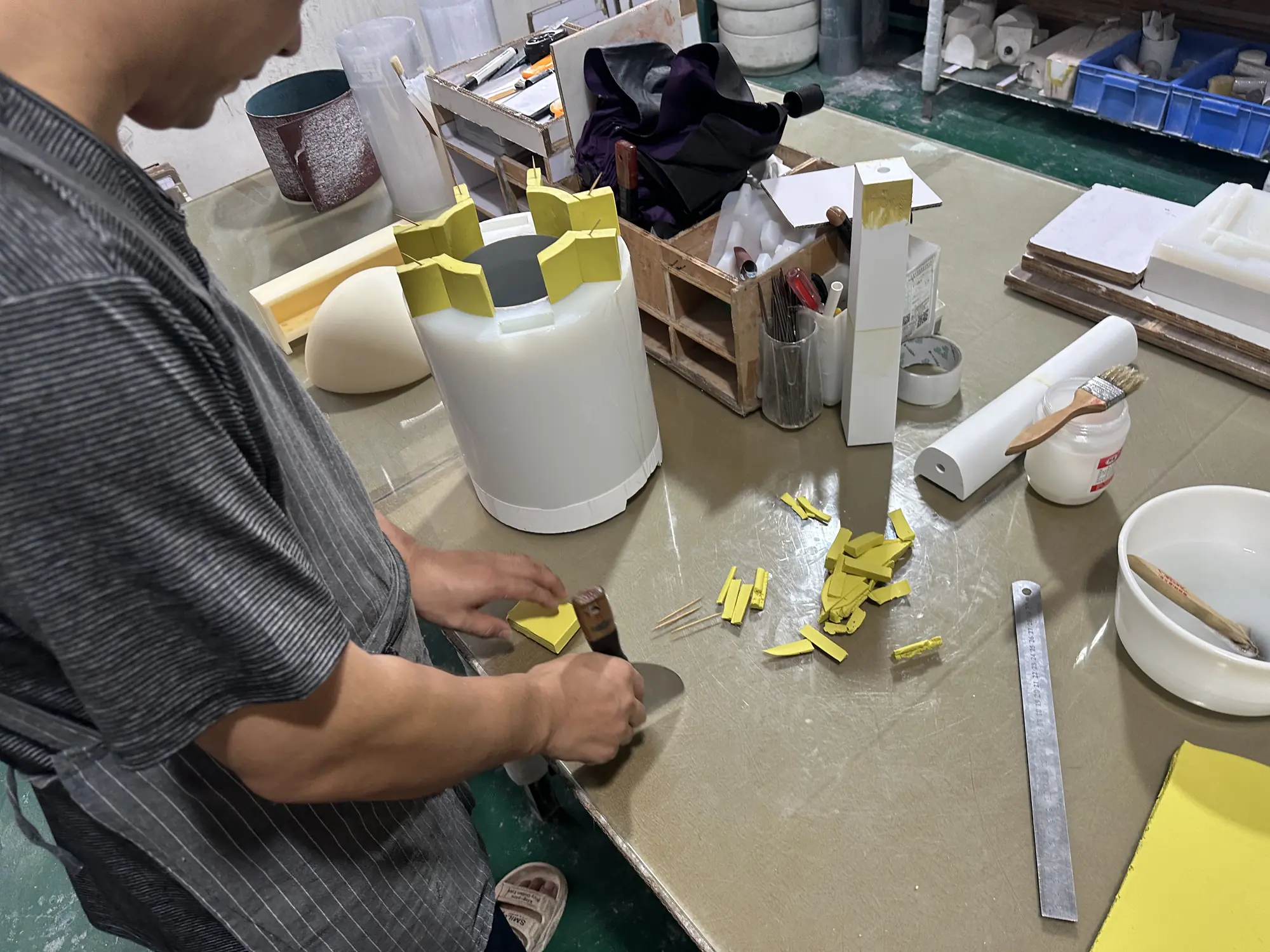 Mold Making at CIVI lighting factory in Zhongshan, China