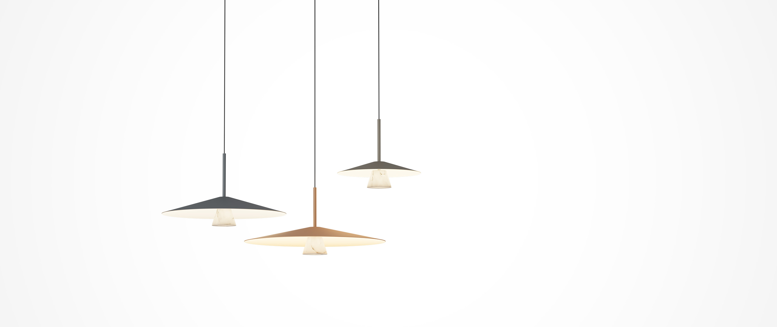Alabaster lighting poster: A stone like a cloud, warmly lighting every meal.