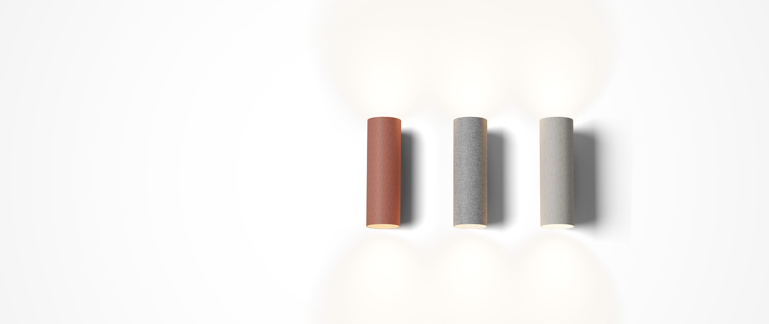Concrete lighting poster: Concrete rests against the wall, its light naturally serene.